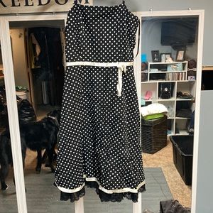 Cute polka dot dress with lacy bottoms